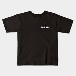 Thirsty Glitch White Small Logo Kids T-Shirt